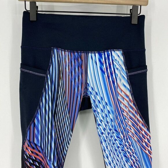 Athleta Leggings Relay Mosaic Print Crop - Picture 2 of 8